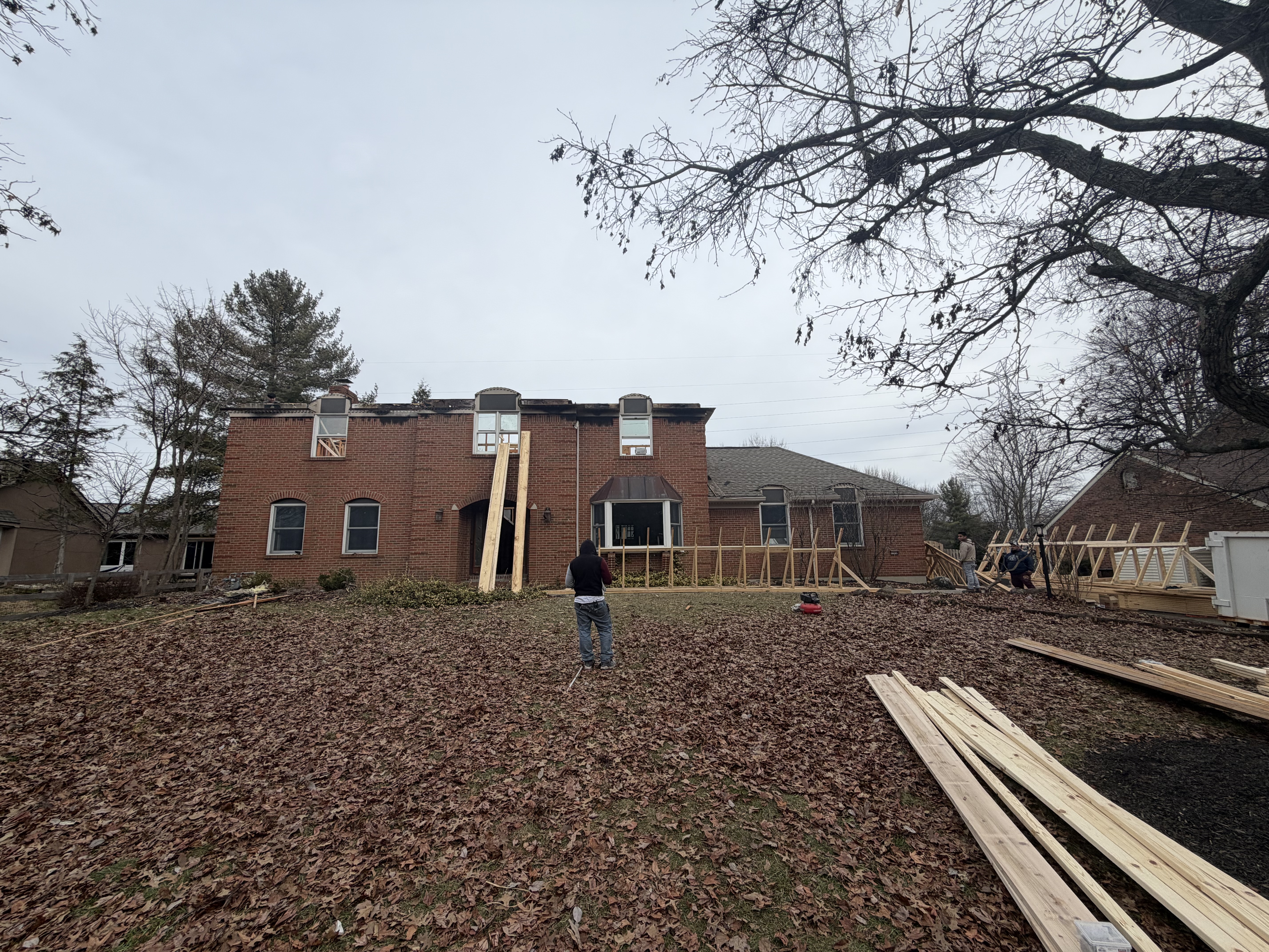 New roof structure framed on a full rebuild by Resolute Construction and Remodel