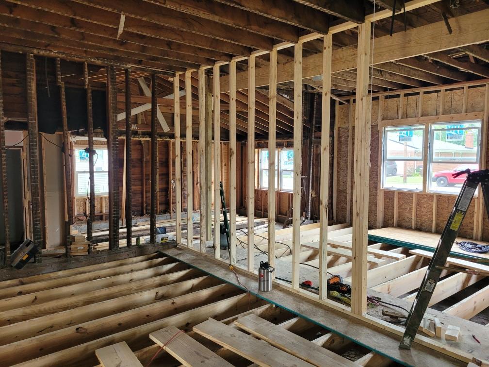Interior taken back to the studs by Resolute Construction and Remodel