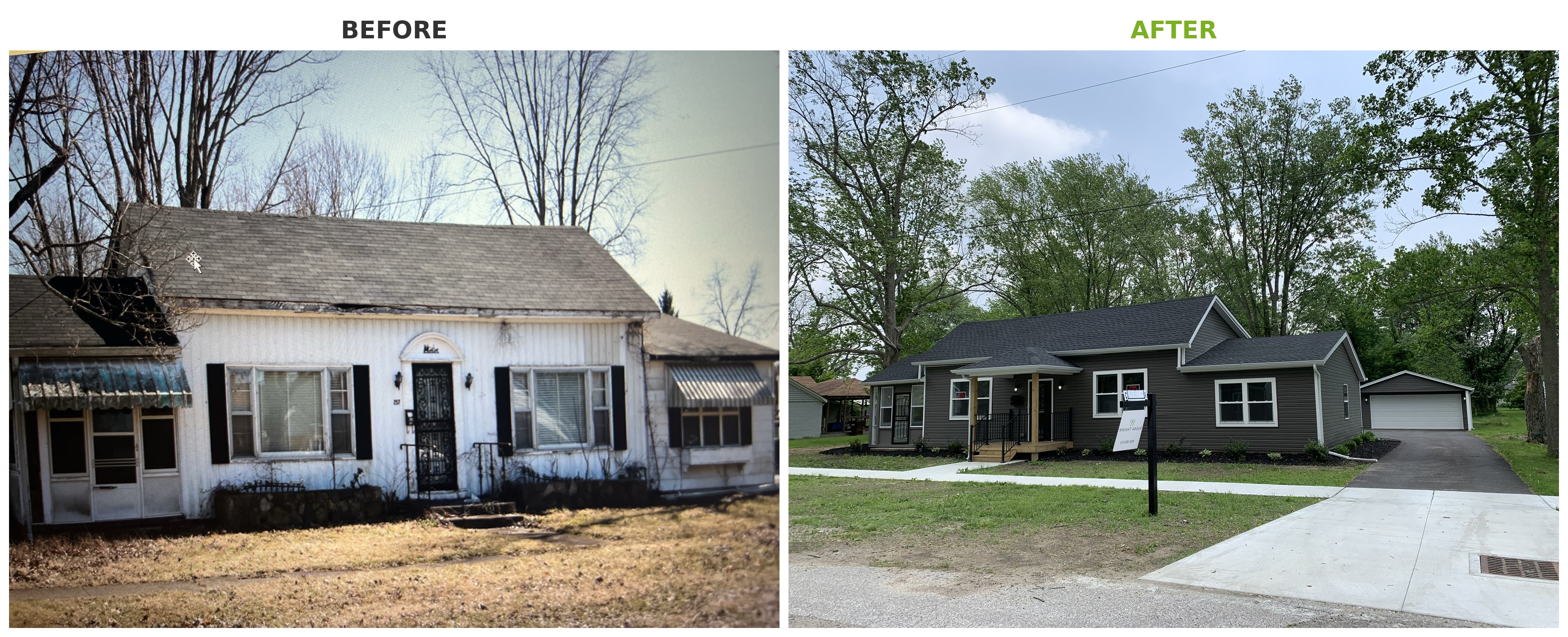 Whole-home transformation — before & after by Resolute Construction and Remodel